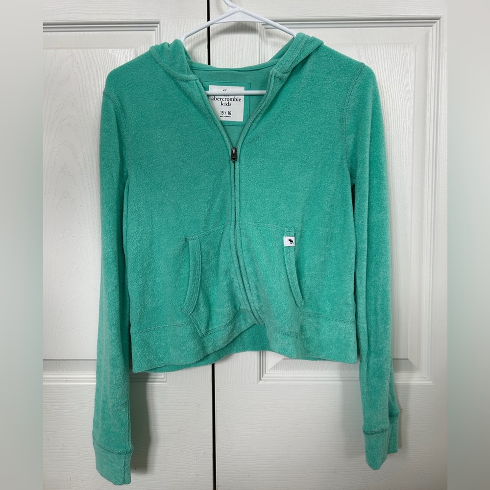 NWOT abercrombie kids Girls Size 15/16 Turquoise Swim Cover Up Set - Picture 2 of 8